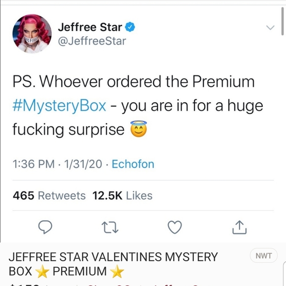Jeffree Star Cosmetics Valentines Mysetery Box - Picture 2 of 3